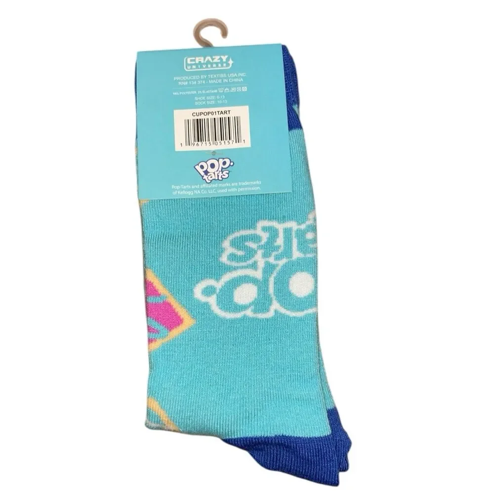 1x Pop Tarts Novelty Crew Socks Adult Set Size 6-12